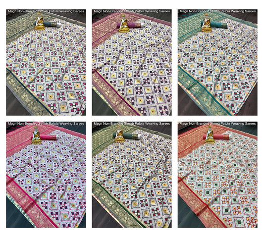 Magn Non-Branded Stmah Patola Weaving Sarees