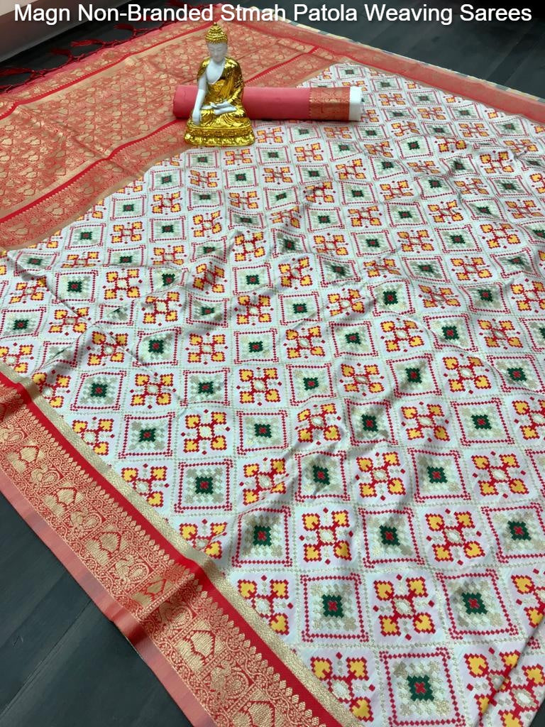 Magn Non-Branded Stmah Patola Weaving Sarees