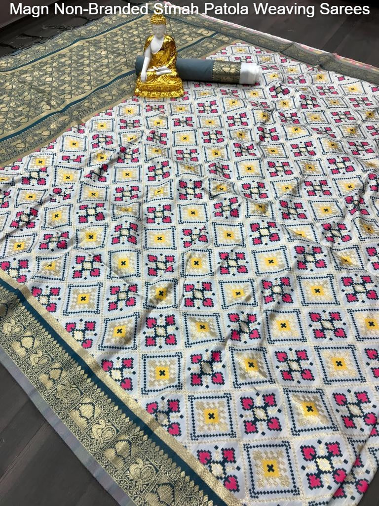 Magn Non-Branded Stmah Patola Weaving Sarees