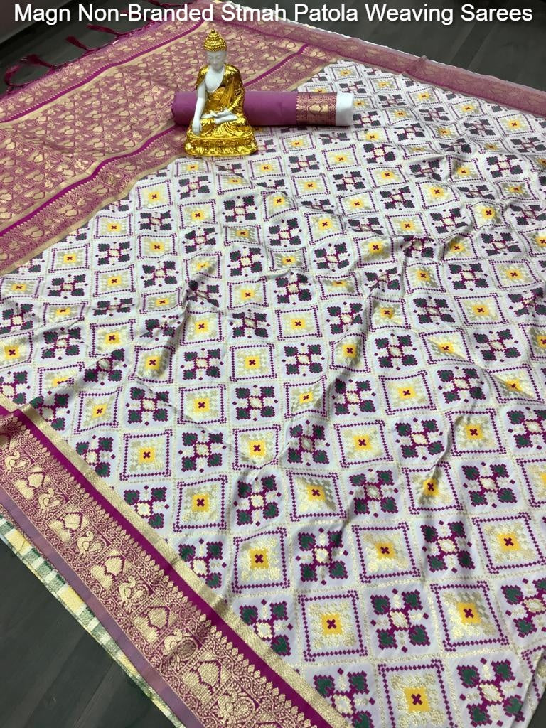 Magn Non-Branded Stmah Patola Weaving Sarees