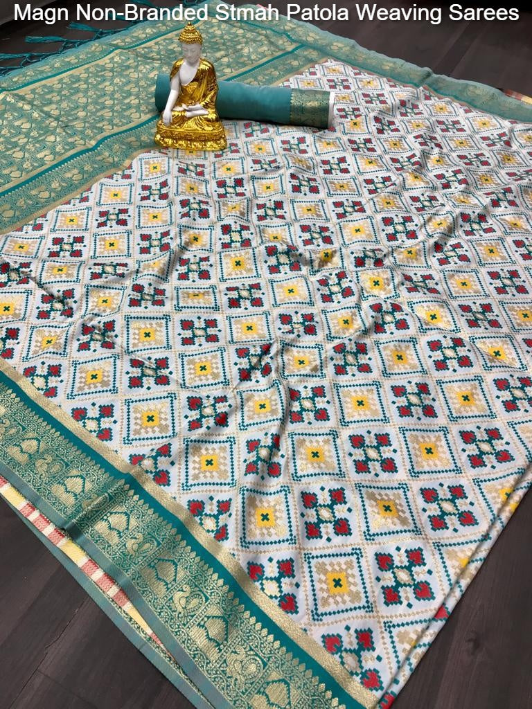 Magn Non-Branded Stmah Patola Weaving Sarees