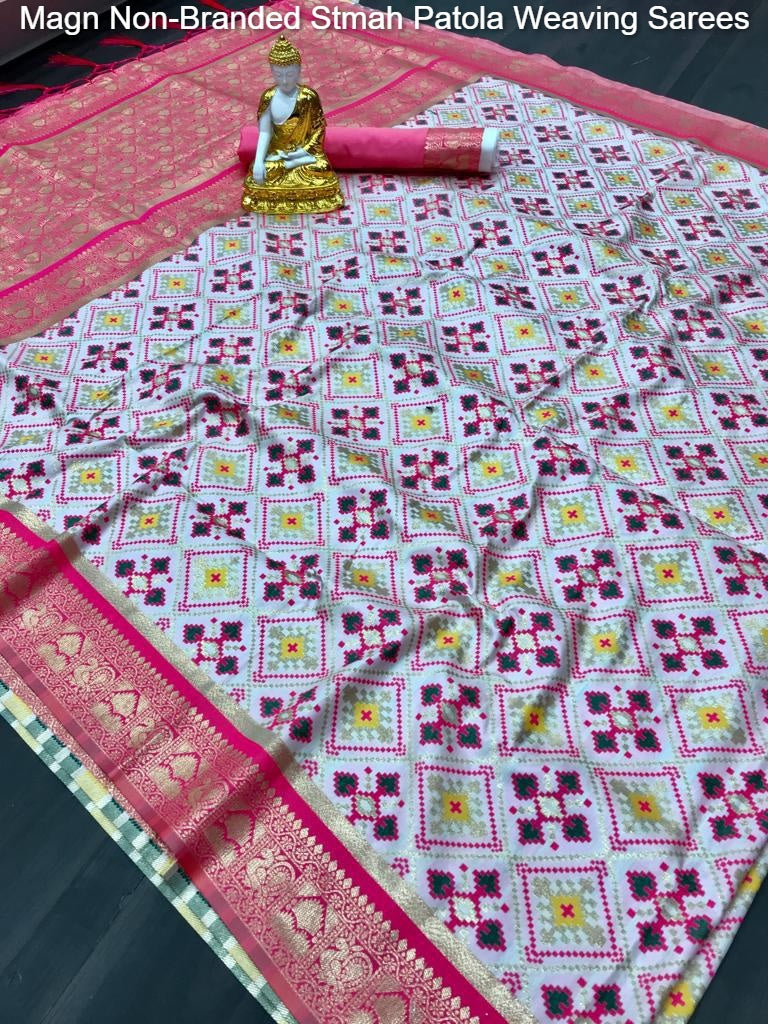 Magn Non-Branded Stmah Patola Weaving Sarees