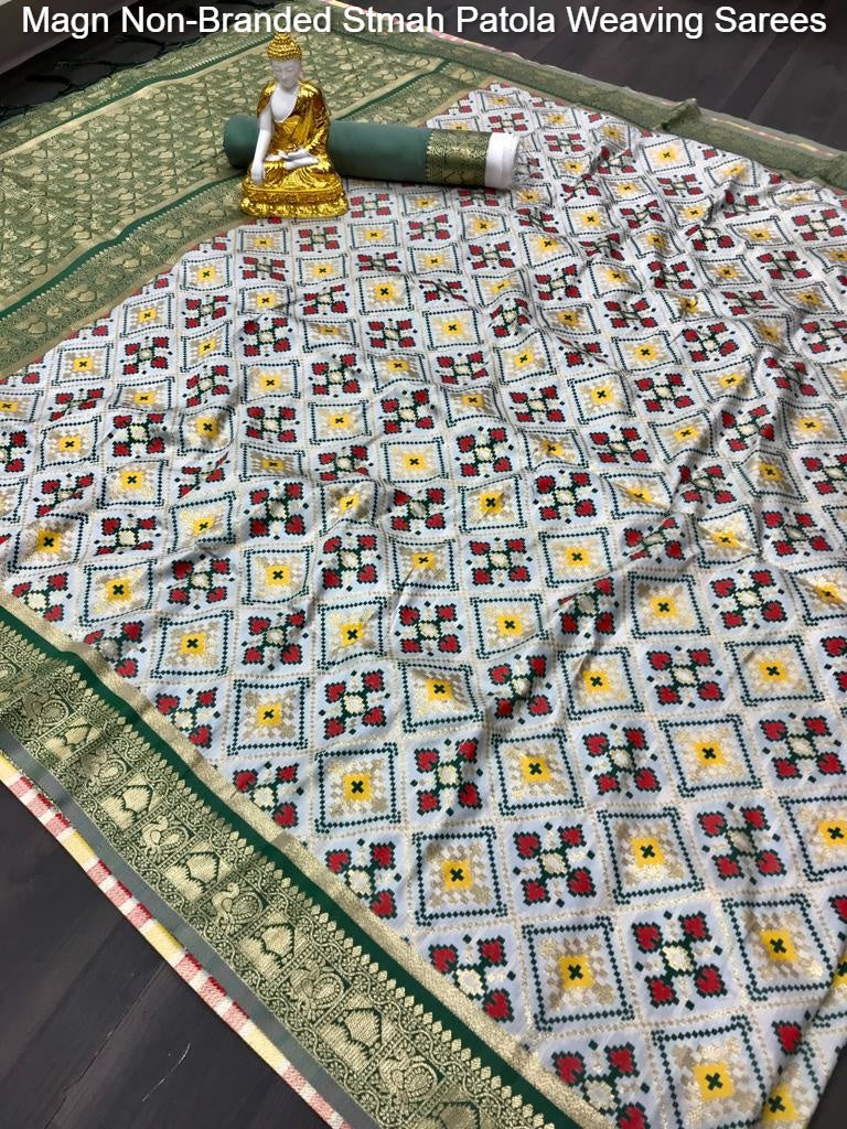 Magn Non-Branded Stmah Patola Weaving Sarees