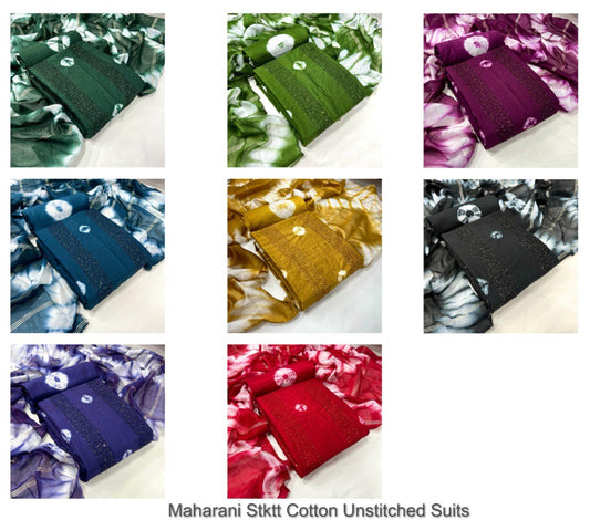 Maharani Stktt Cotton Unstitched Suits