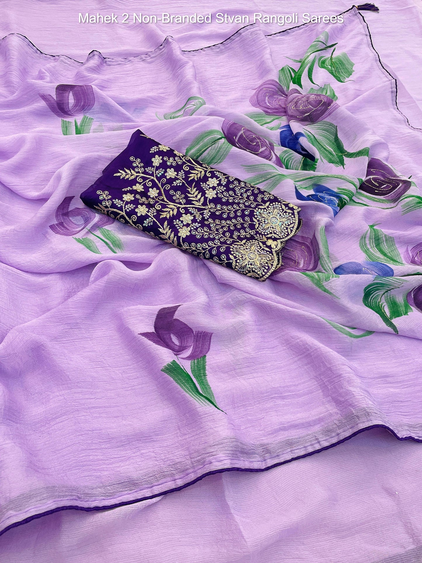 Mahek 2 Non-Branded Stvan Rangoli Sarees