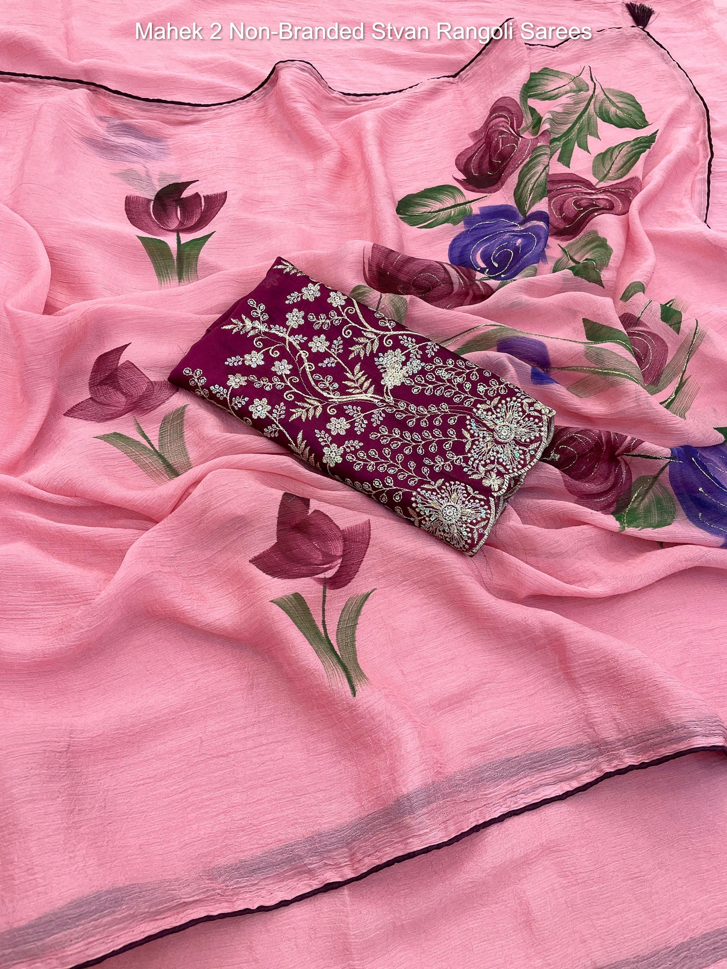 Mahek 2 Non-Branded Stvan Rangoli Sarees