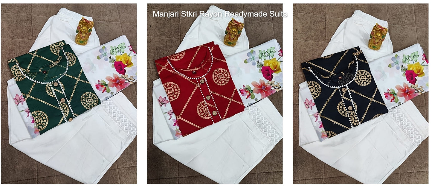 Manjari Stkri Rayon Readymade Suits
