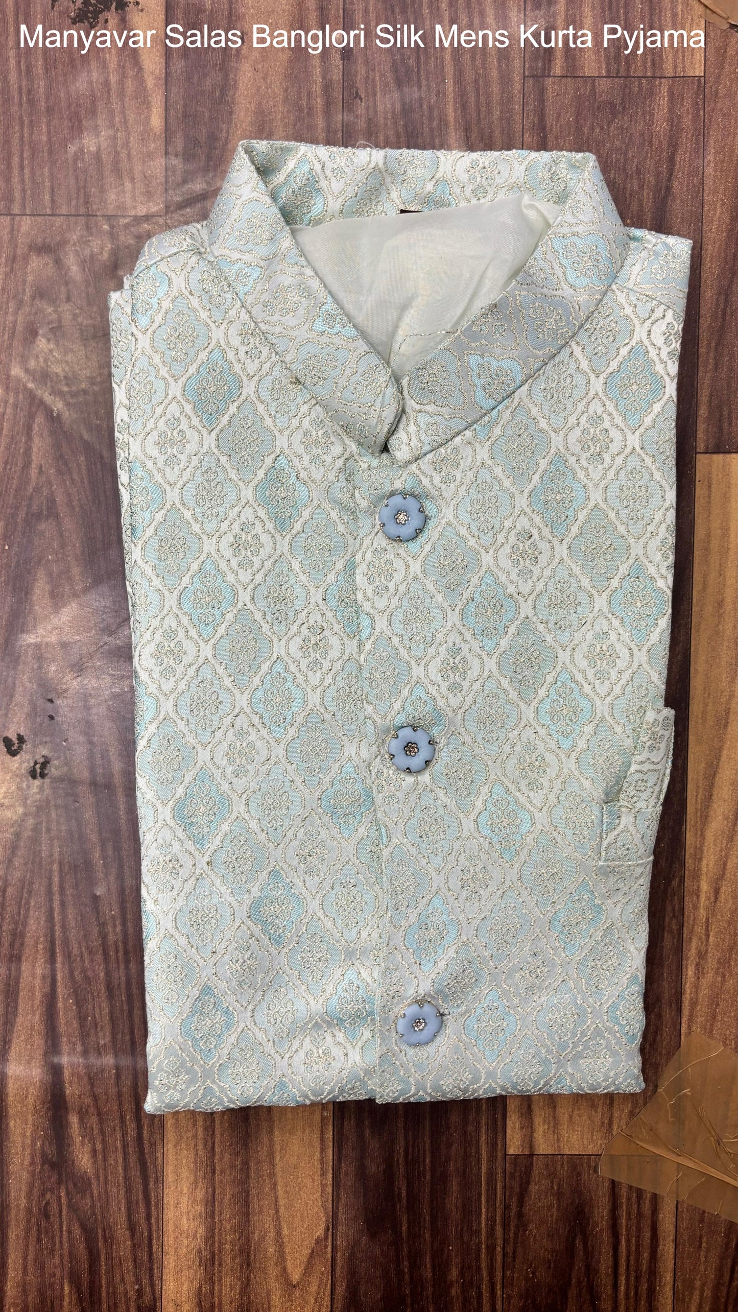 Manyavar Salas Banglori Silk Mens Kurta Pyjama