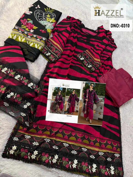 Maria B 0310 Hazzel Printed Pakistani Patch Suits