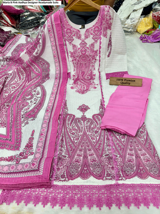 Maria B Pink Aadhya Designer Readymade Suits