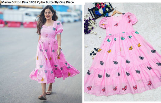 Maska Cotton 1809 Pink Qubo Butterfly One Piece