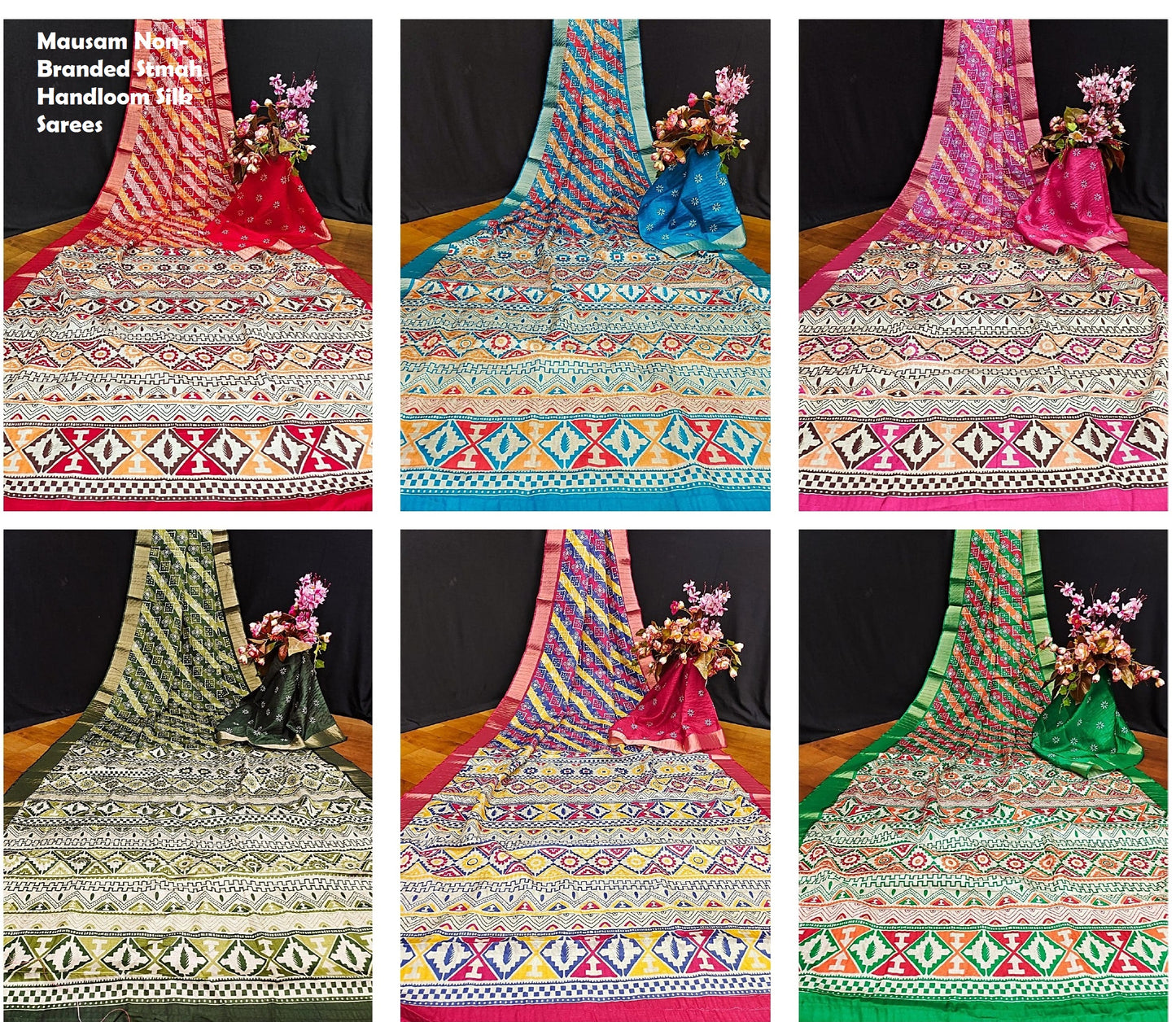 Mausam Non-Branded Stmah Handloom Silk Sarees