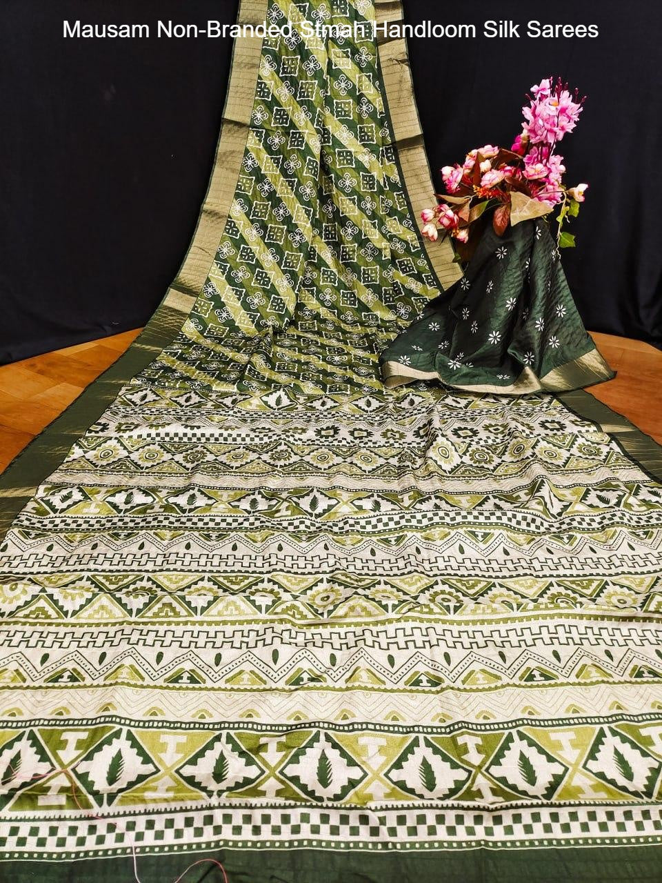 Mausam Non-Branded Stmah Handloom Silk Sarees
