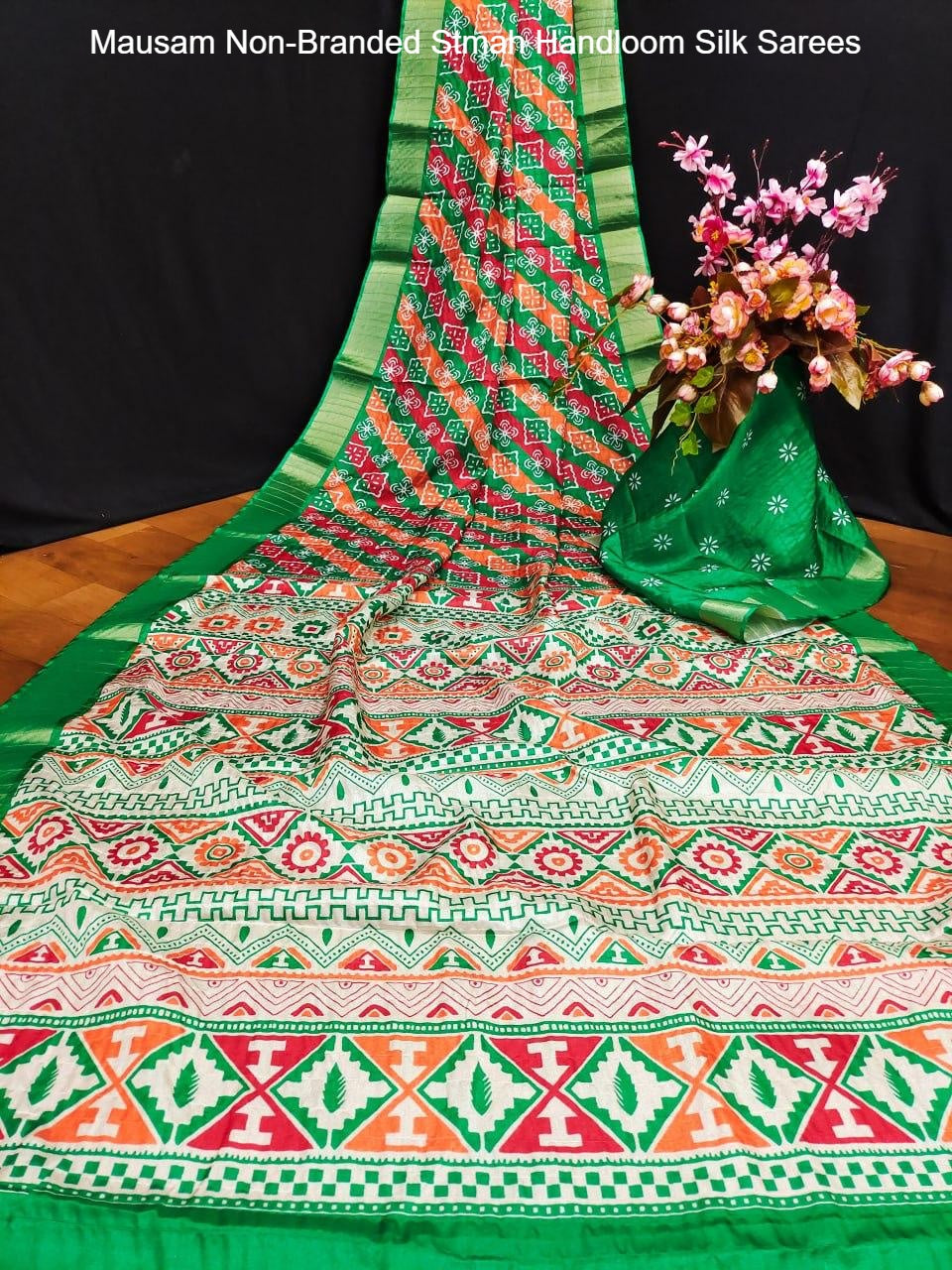 Mausam Non-Branded Stmah Handloom Silk Sarees