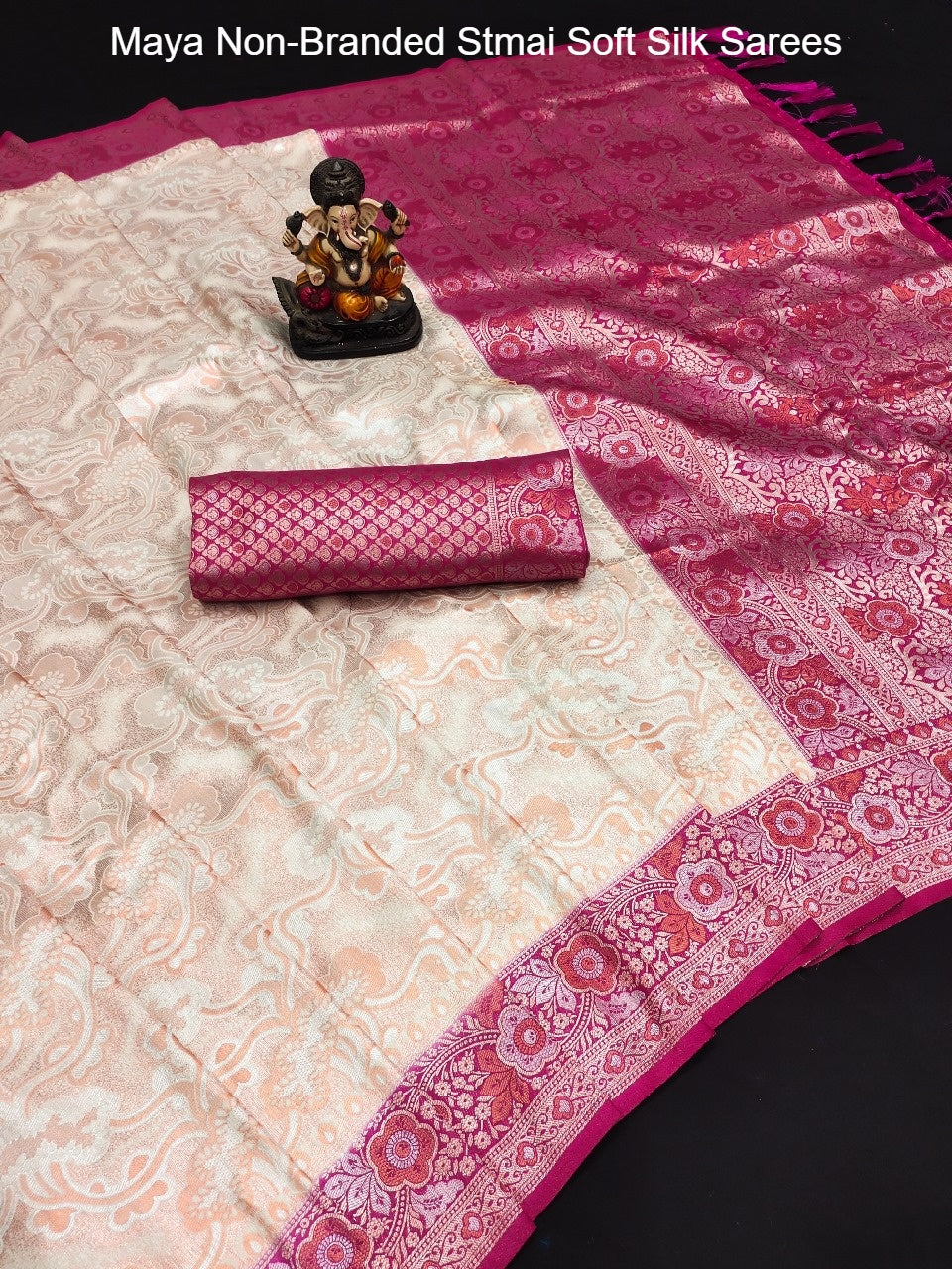 Maya Non-Branded Stmai Soft Silk Sarees