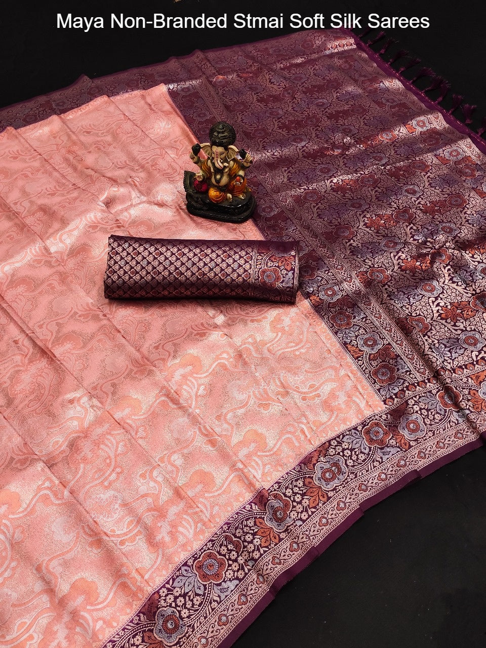 Maya Non-Branded Stmai Soft Silk Sarees