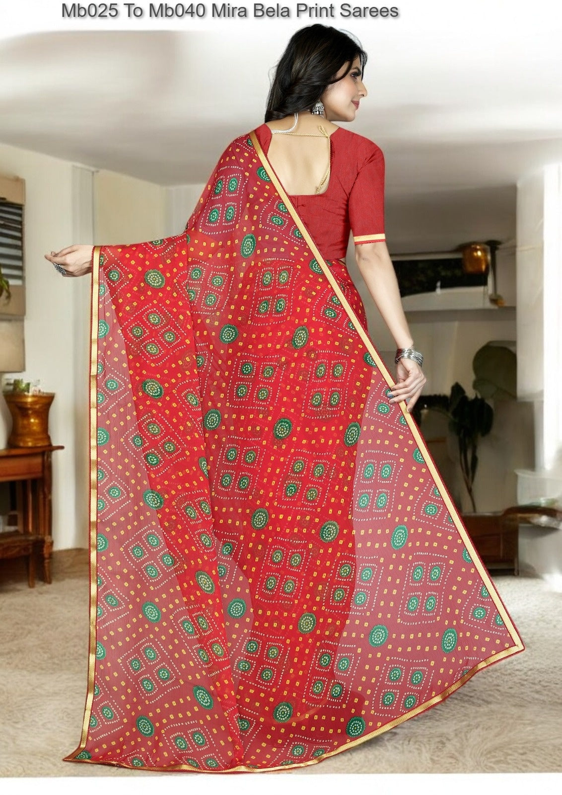 Mb025 To Mb040 Mira Bela Print Sarees