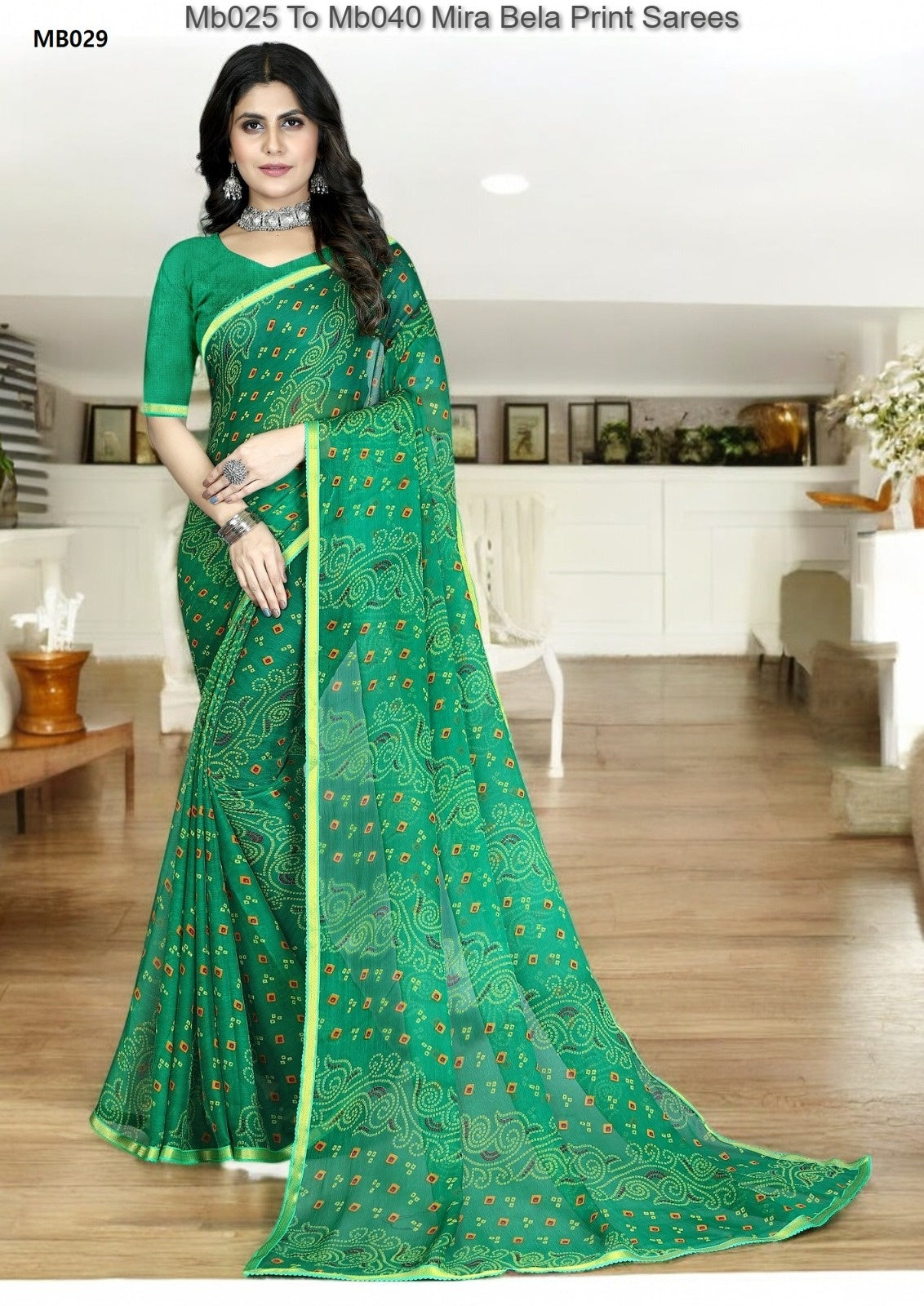 Mb025 To Mb040 Mira Bela Print Sarees