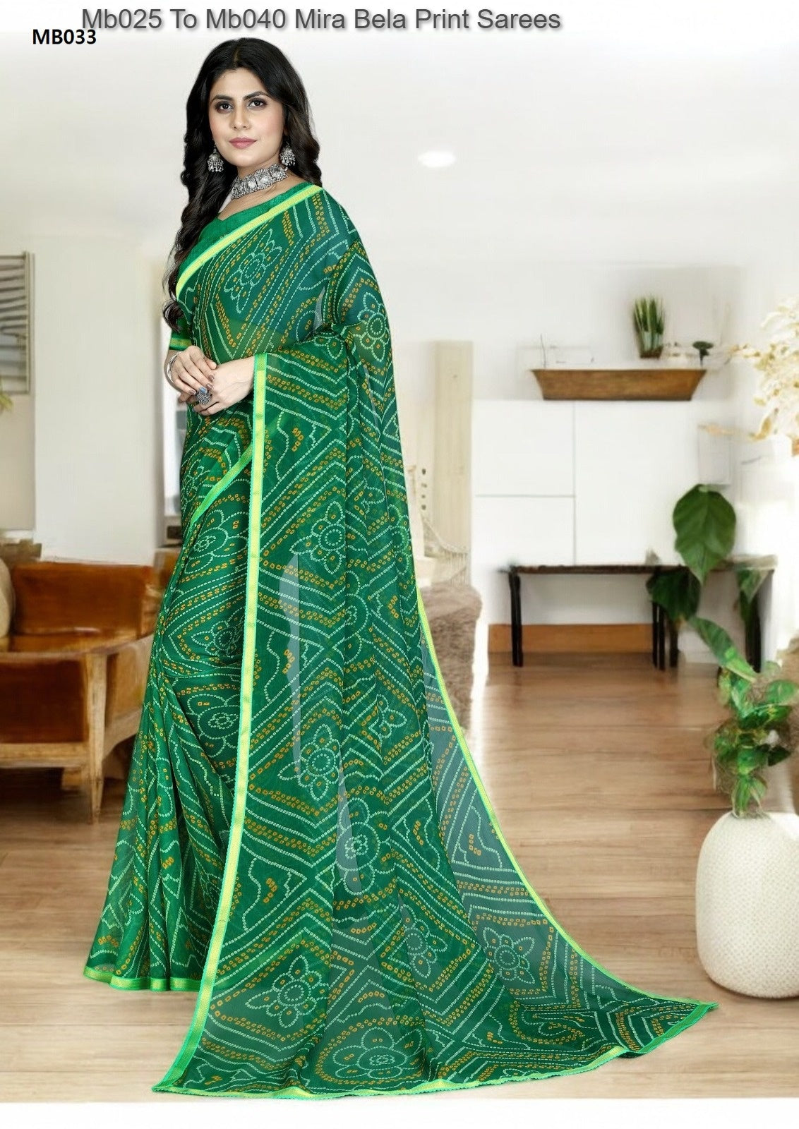 Mb025 To Mb040 Mira Bela Print Sarees