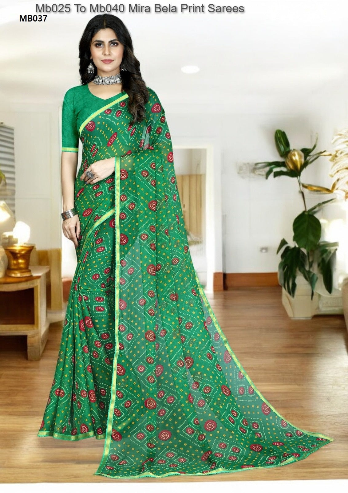 Mb025 To Mb040 Mira Bela Print Sarees