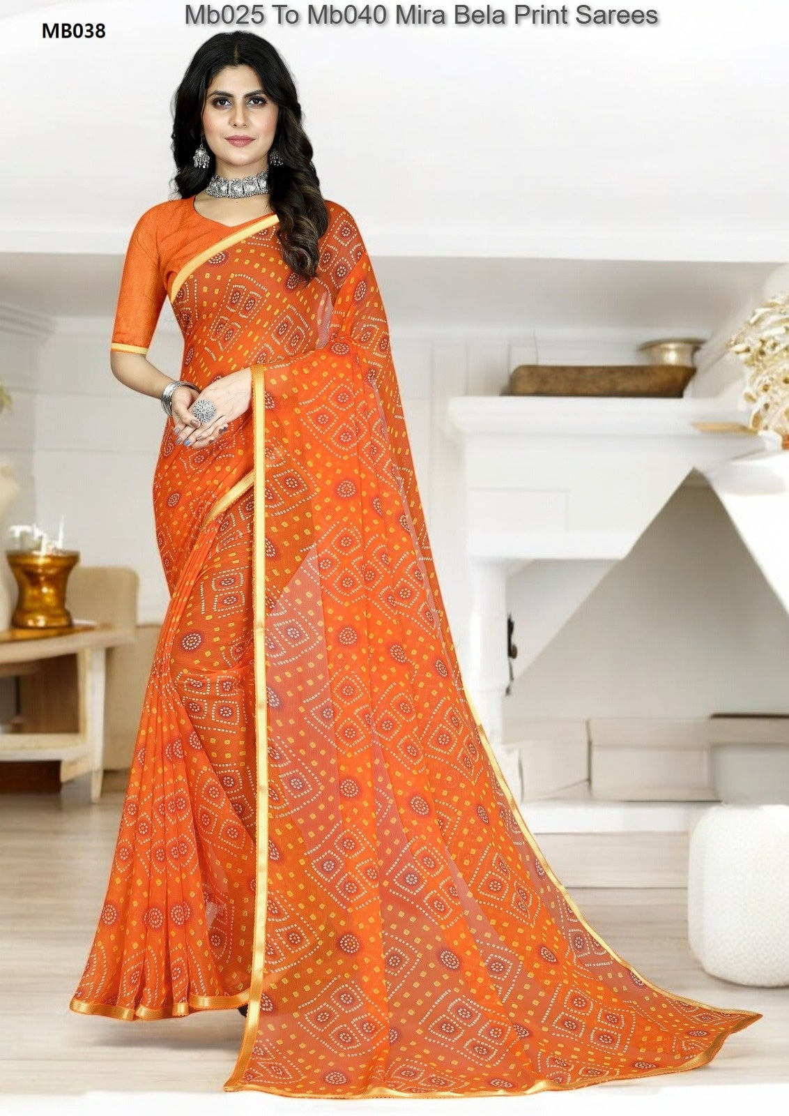 Mb025 To Mb040 Mira Bela Print Sarees