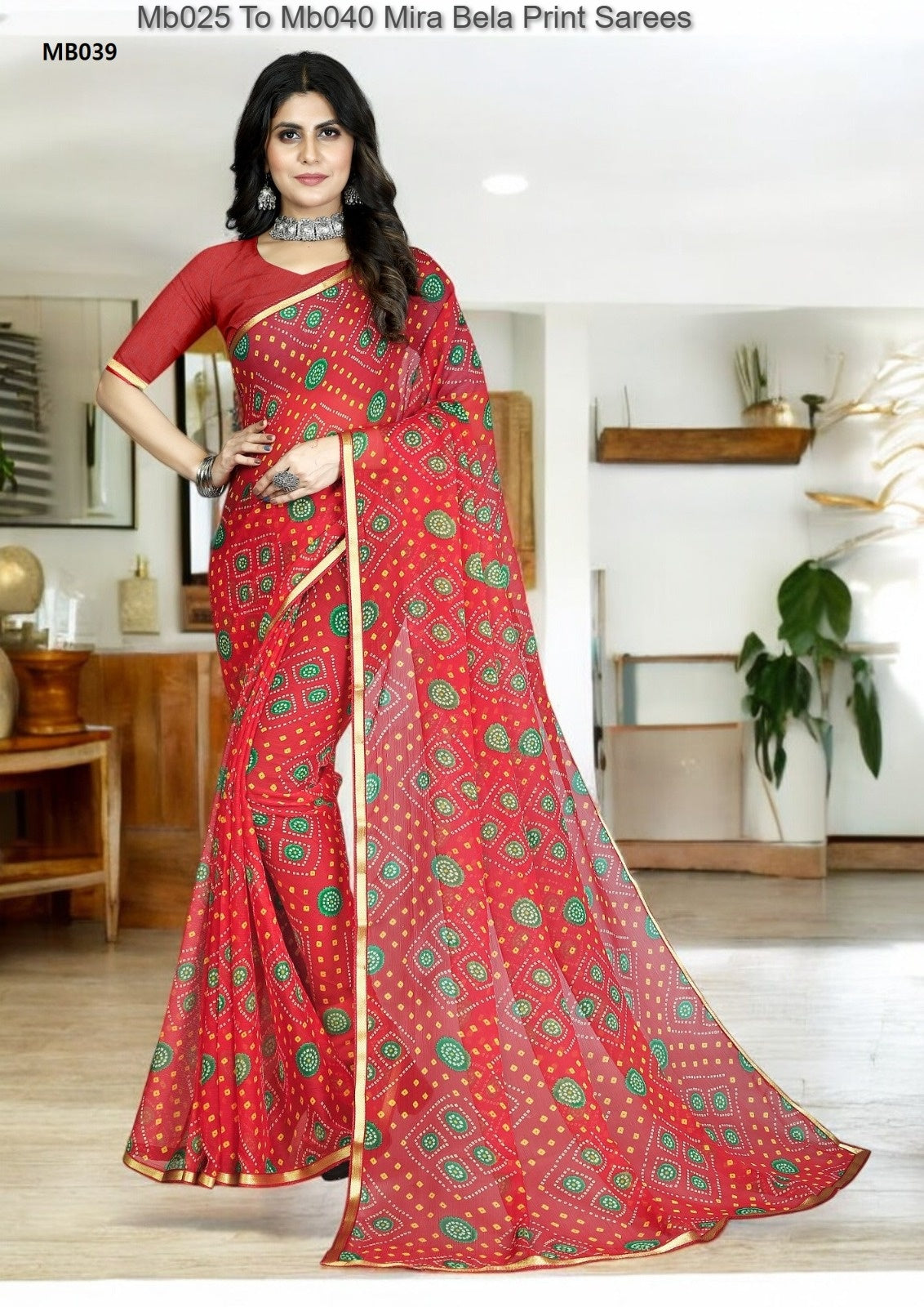 Mb025 To Mb040 Mira Bela Print Sarees