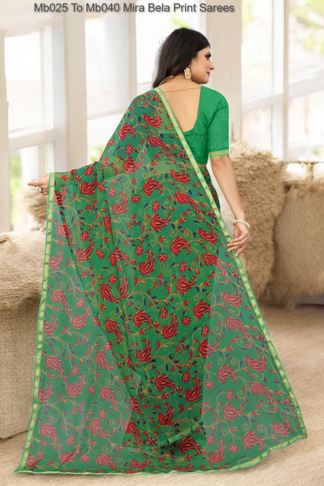 Mb025 To Mb040 Mira Bela Print Sarees