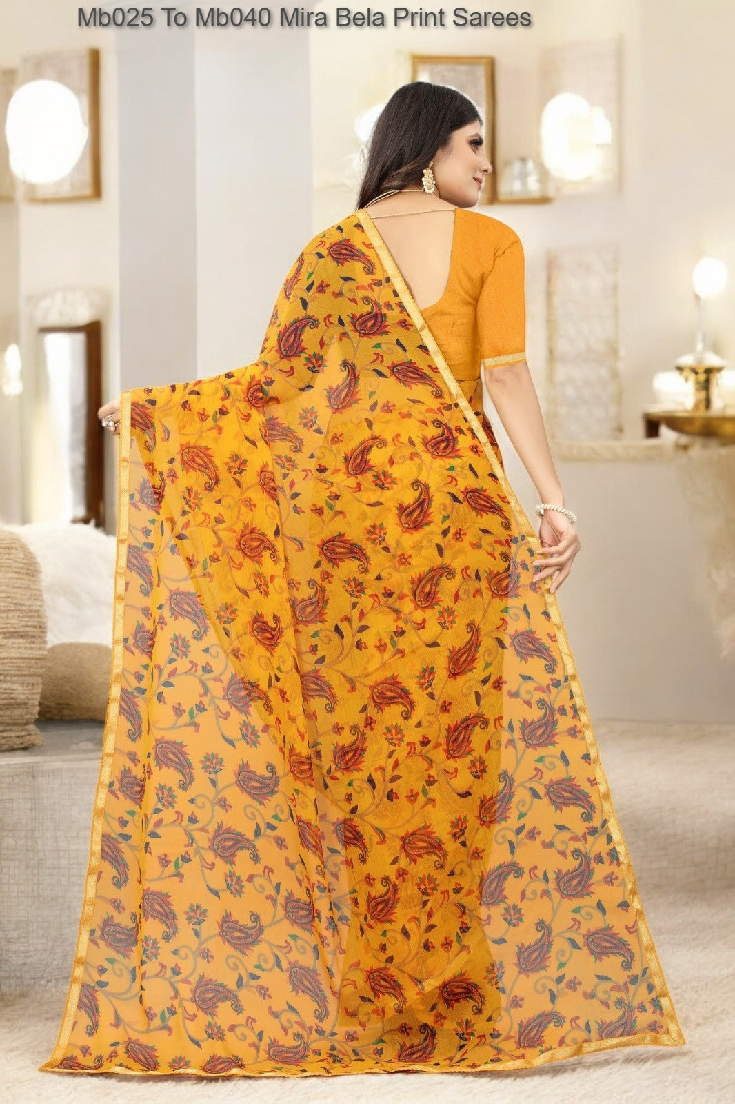 Mb025 To Mb040 Mira Bela Print Sarees