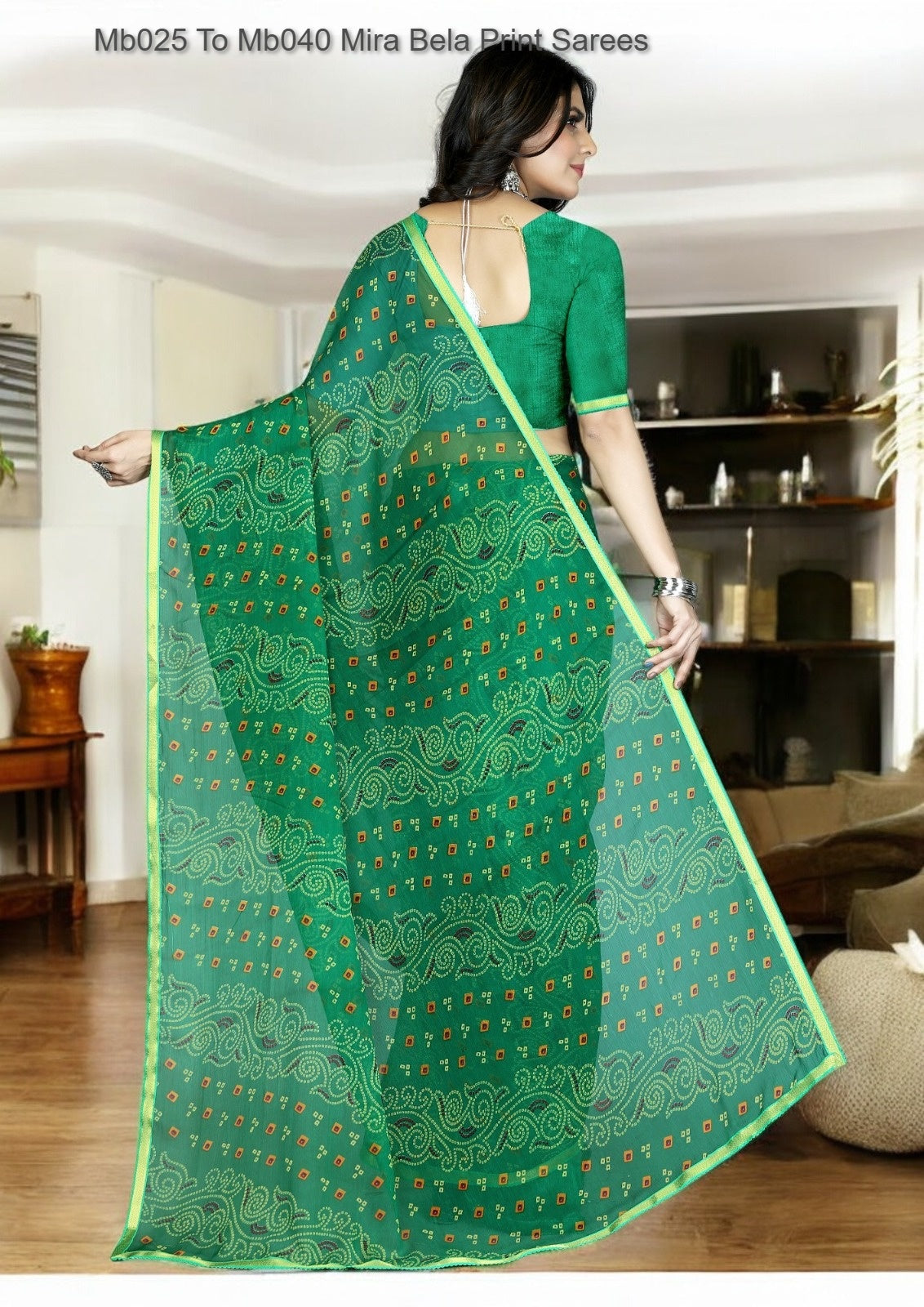 Mb025 To Mb040 Mira Bela Print Sarees