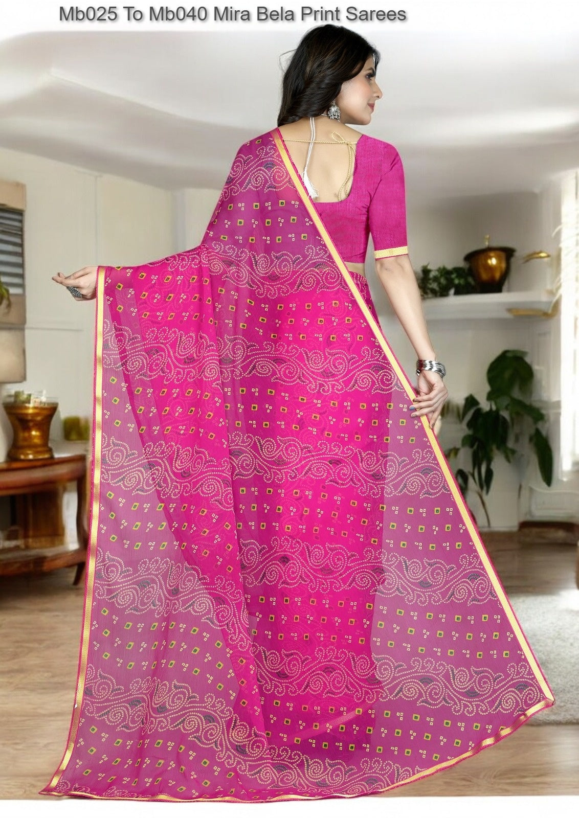 Mb025 To Mb040 Mira Bela Print Sarees