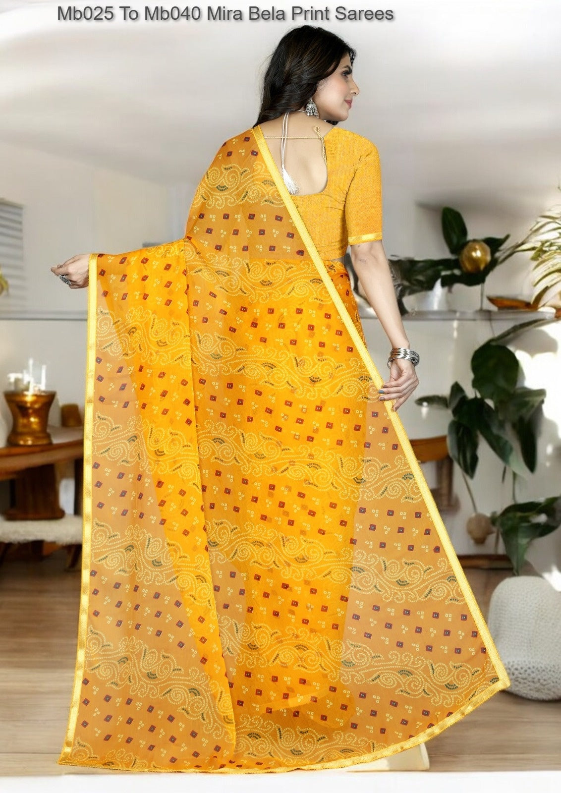 Mb025 To Mb040 Mira Bela Print Sarees