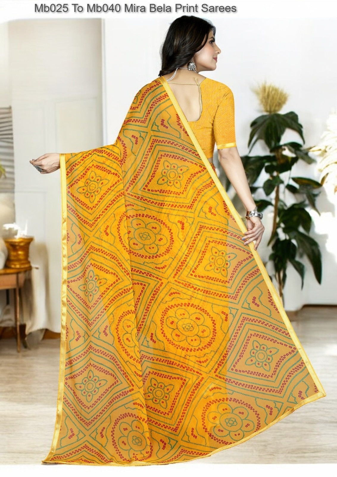 Mb025 To Mb040 Mira Bela Print Sarees