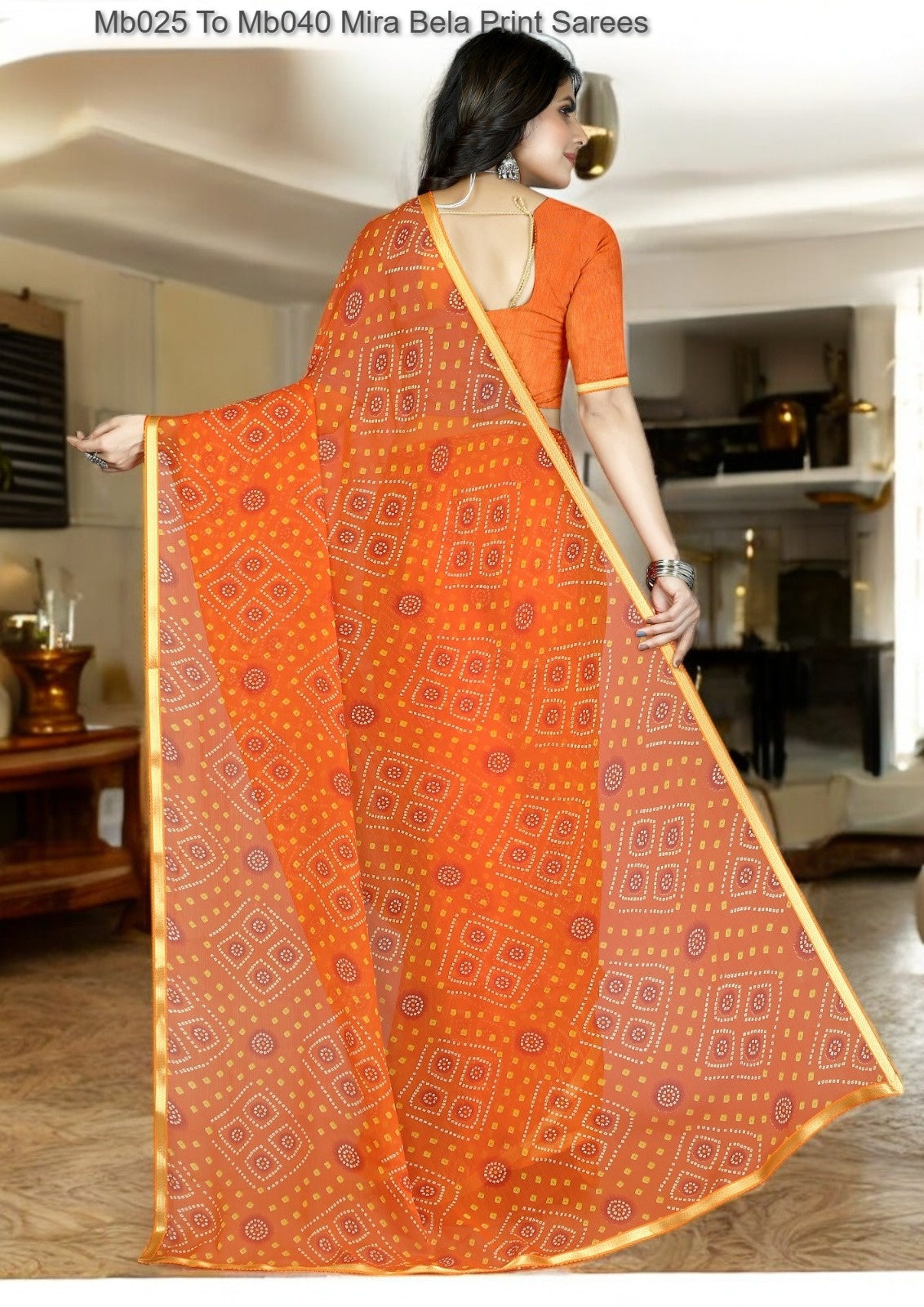 Mb025 To Mb040 Mira Bela Print Sarees