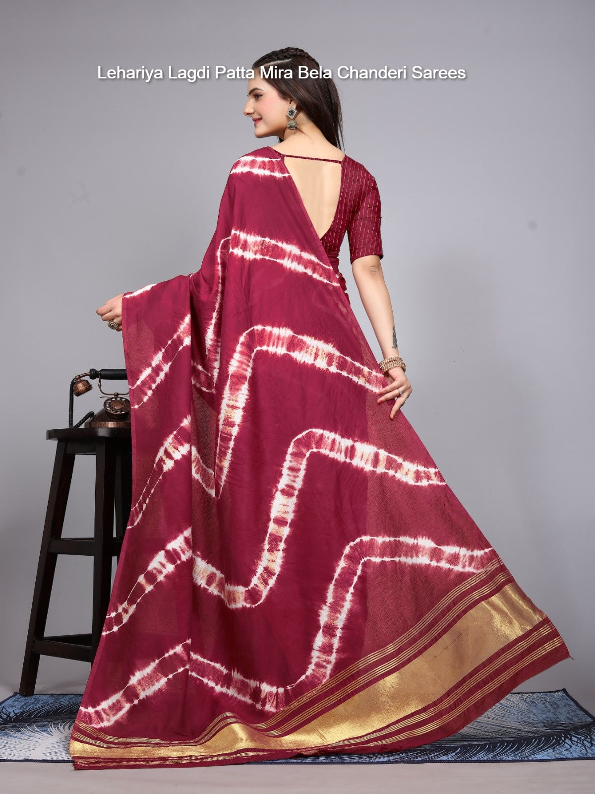 Mb042 Lehariya Lagdi Patta Mira Bela Chanderi Sarees
