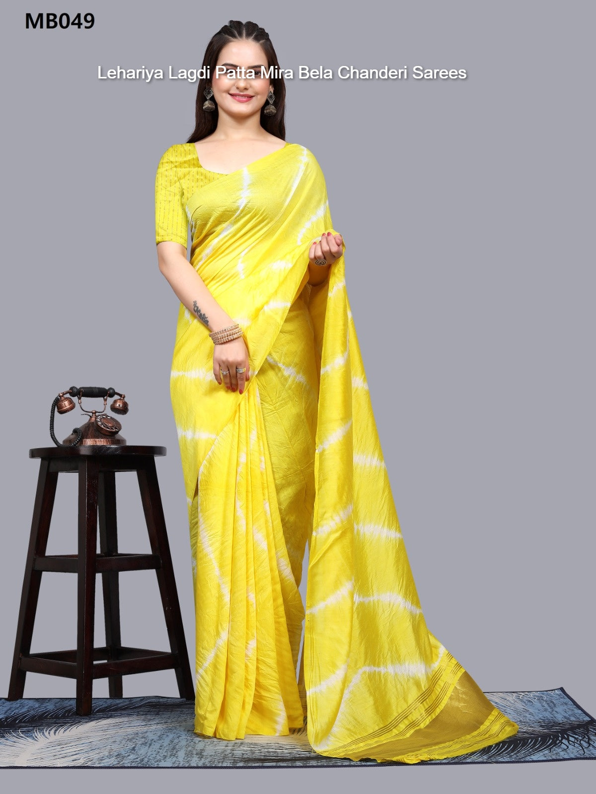 Mb049 Lehariya Lagdi Patta Mira Bela Chanderi Sarees