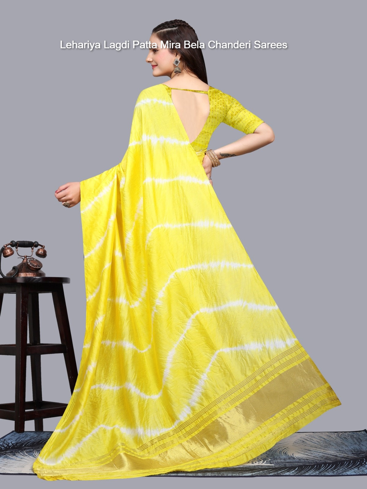 Mb049 Lehariya Lagdi Patta Mira Bela Chanderi Sarees