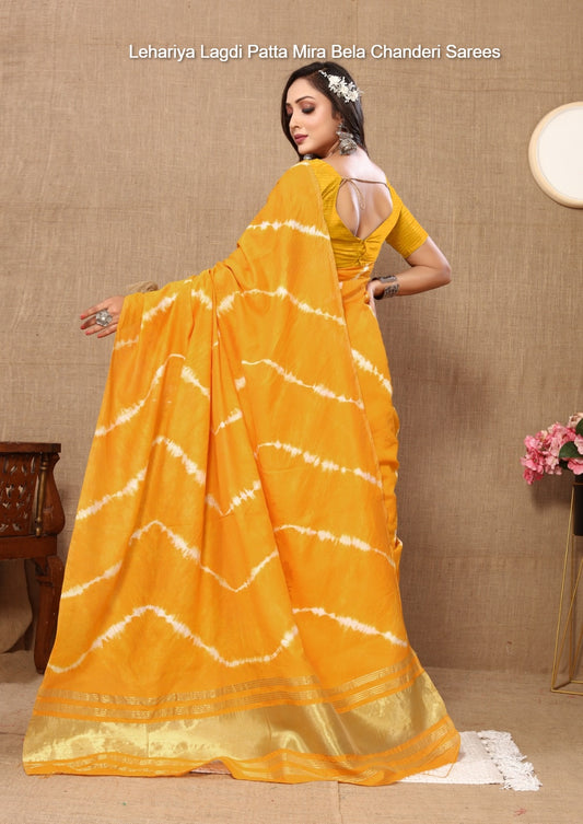 Mb052 Lehariya Lagdi Patta Mira Bela Chanderi Sarees