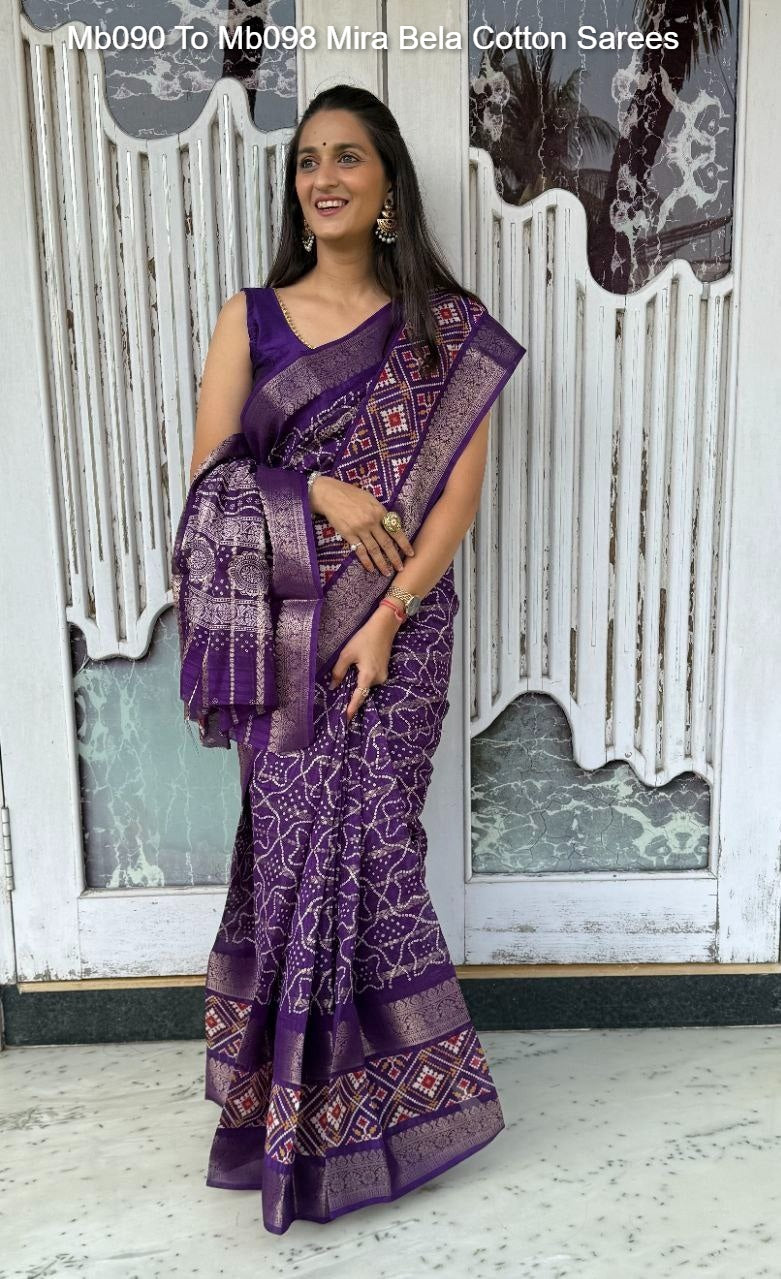 Mb090 To Mb098 Mira Bela Cotton Sarees
