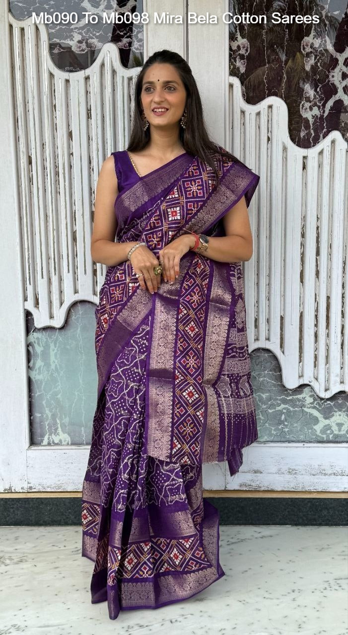 Mb090 To Mb098 Mira Bela Cotton Sarees