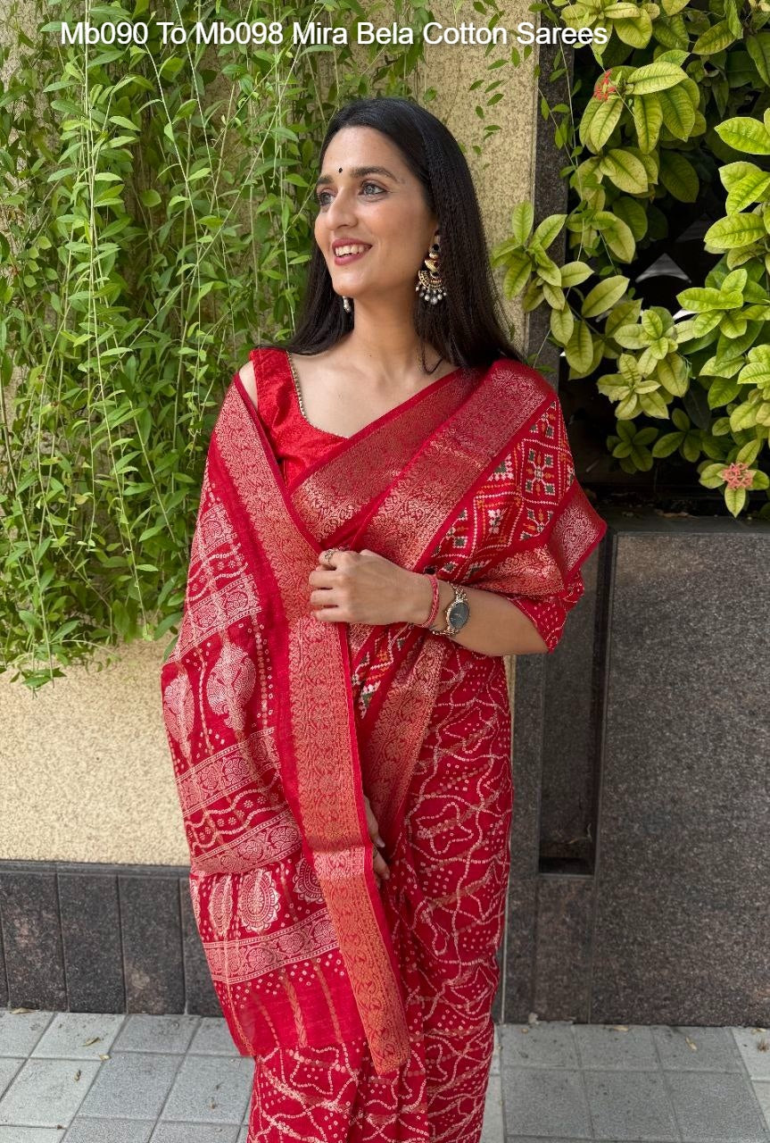 Mb090 To Mb098 Mira Bela Cotton Sarees