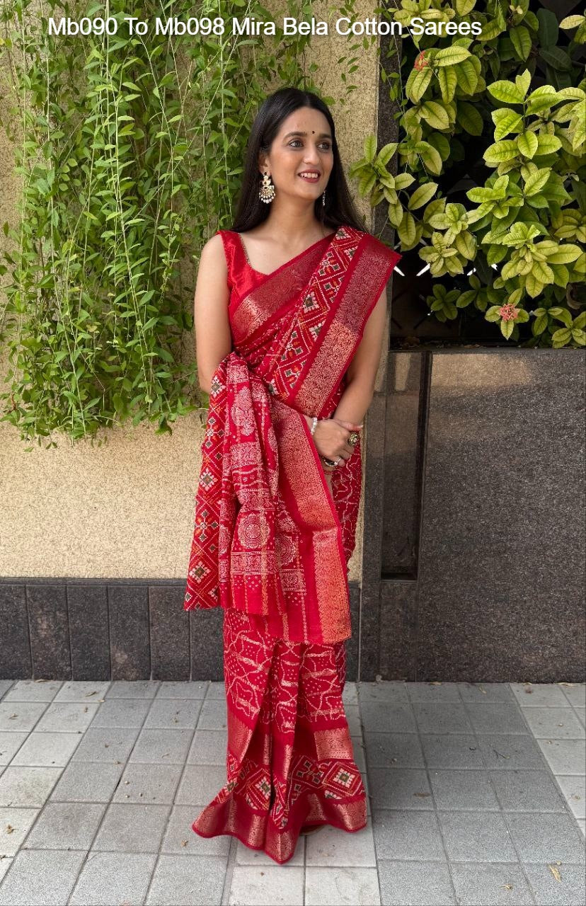 Mb090 To Mb098 Mira Bela Cotton Sarees