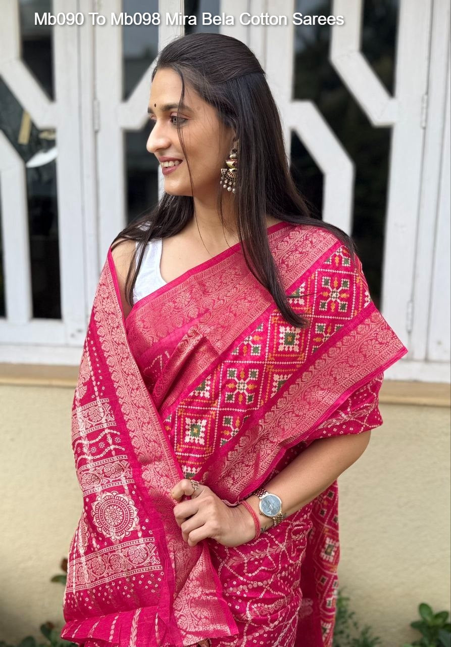 Mb090 To Mb098 Mira Bela Cotton Sarees