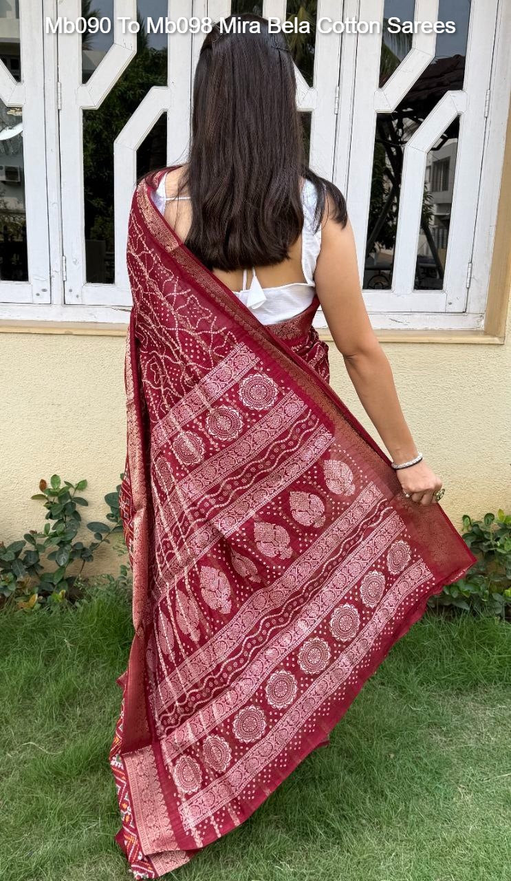 Mb090 To Mb098 Mira Bela Cotton Sarees