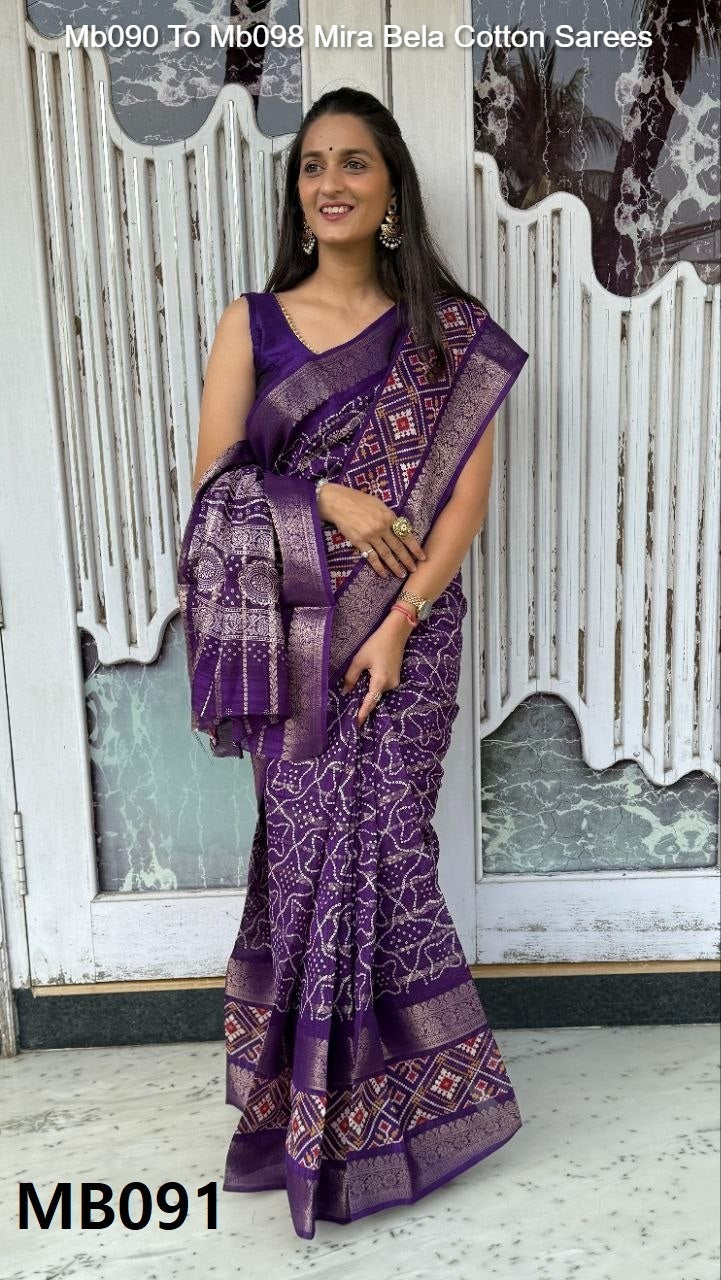 Mb090 To Mb098 Mira Bela Cotton Sarees