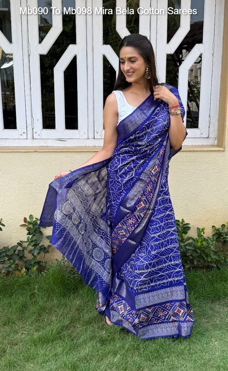 Mb090 To Mb098 Mira Bela Cotton Sarees
