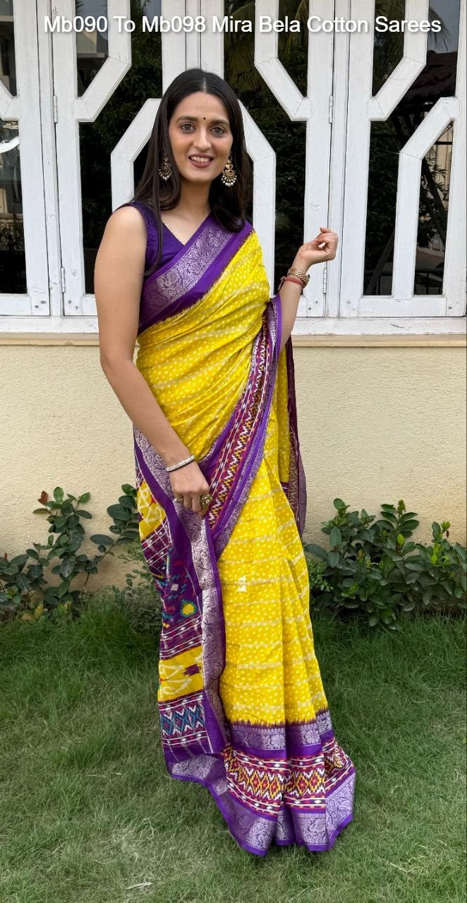 Mb090 To Mb098 Mira Bela Cotton Sarees