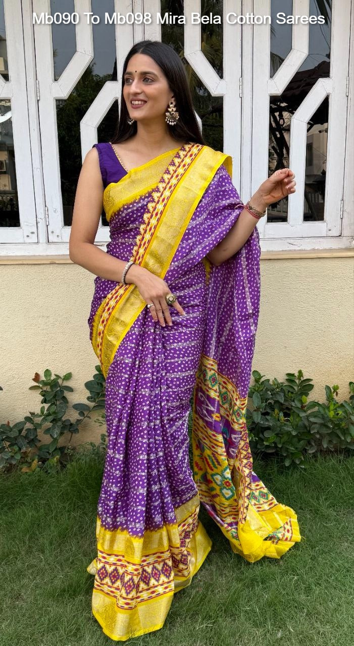 Mb090 To Mb098 Mira Bela Cotton Sarees