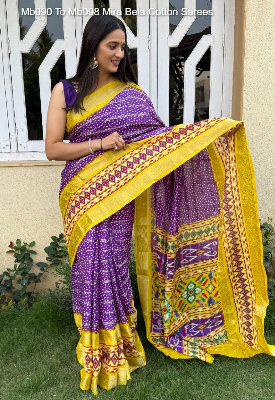 Mb090 To Mb098 Mira Bela Cotton Sarees