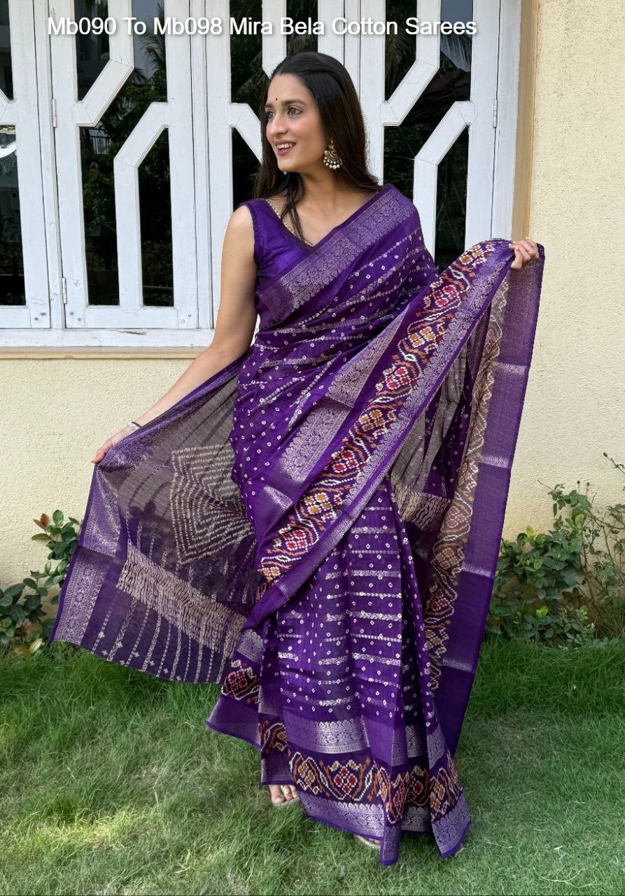 Mb090 To Mb098 Mira Bela Cotton Sarees