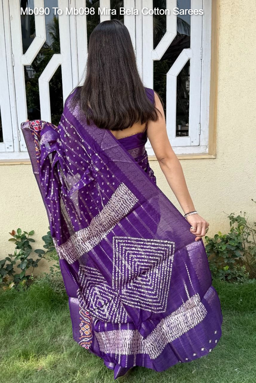 Mb090 To Mb098 Mira Bela Cotton Sarees